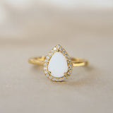Breastmilk ring- Solid yellow gold, breastmilk, no shimmer