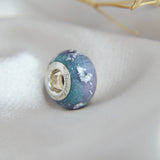 Lavendar grey shimmer/teal shimmer ( custom request) heavy silver flecks and lightly sprinkled ashes