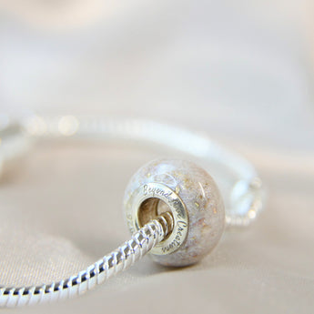 Pearl white shimmer, heavy ashes, heavy gold fleck