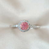 Briar rose shimmer, white opal and cremations -Old ring design ( stone is for colour inspiration only)