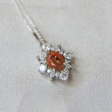 Lightly sprinkled Ashes, saffron orange shimmer, rose gold flecks and crushed pink opal
