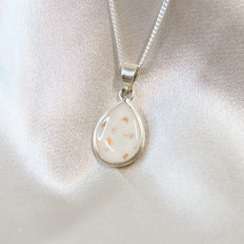 Breastmilk, pearl white shimmer, subtle rose gold flecks 14 x 10