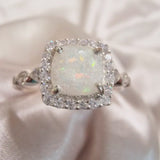 Breastmilk, pearl white shimmer and white crushed opal