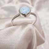 Breastmilk, light blue shimmer and cornflower blue opal