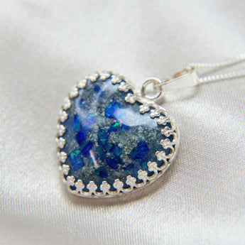 Sapphire blue shimmer, heavy ashes, cobalt blue opal