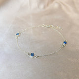 Sapphire blue shimmer and heavy ashes