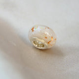 Breastmilk, pearl white shimmer, subtle rose gold flecks, white opal