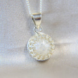 Breastmilk, pearl white shimmer and subtle silver flecks