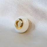 Gold bead, crystal white shimmer, milk