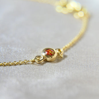 Gold bracelet, heavy ashes, ruby red shimmer and heavy gold fleck