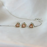 White gold hearts, nude shimmer, light ashes, subtle rose gold flecks