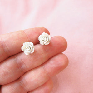 Rose memorial earrings