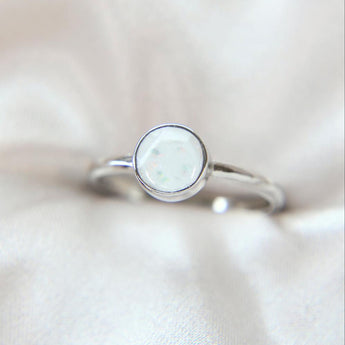 Breastmilk and white opal