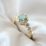Hair, Light blue shimmer and aquamarine/mint opal and subtle gold flecks