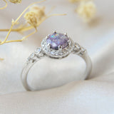 Lavender grey shimmer, ashes and opalescent flecks