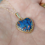 Egg fetal sack, sapphire blue shimmer, heavy rose gold flecks