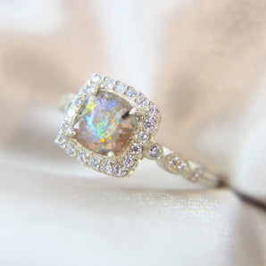 Ashes, opalescent fleck and Pearl white shimmer