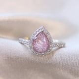 Light pink shimmer, subtle silver flecks, lightly sprinkled ashes