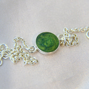 Olive Green shimmer & hidden ashes