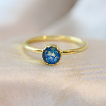 Light Blue Shimmer, Heavy ashes, cornflower blue opal