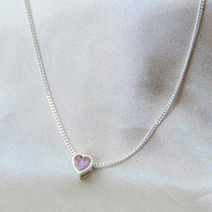 Heart Memorial dainty necklace