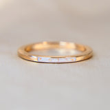Breastmilk, hair strand ( very fine and light) pearl white shimmer & subtle rose gold flecks
