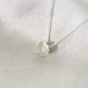 Dainty heart breastmilk necklace