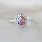 Light pink shimmer, lightly sprinkled ashes, subtle silver flecks
