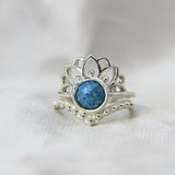 Light blue shimmer and heavy ashes 