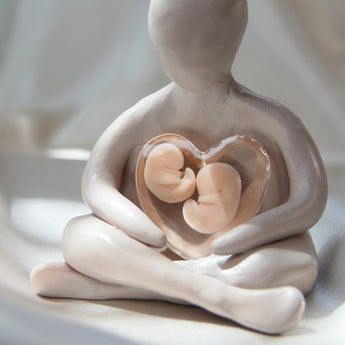 Always in my heart sculpture with 2 babies