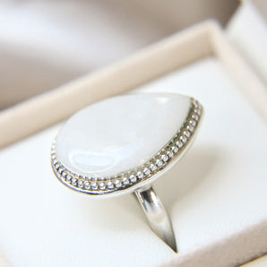 Pear Keepsake Statement Ring