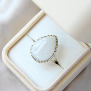 Pear Keepsake Statement Ring