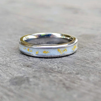 Bereaved mothers breastmilk & gold flecks, pearl white shimmer